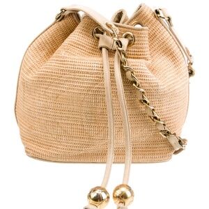 Chanel Raffia Bucket Bag